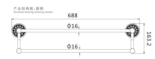 HF-26301-24浴巾架结构图例
