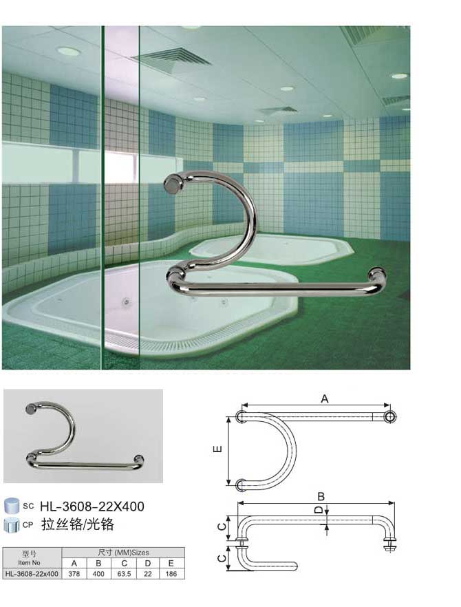 汇泰龙HL-3608-22×400大门拉手